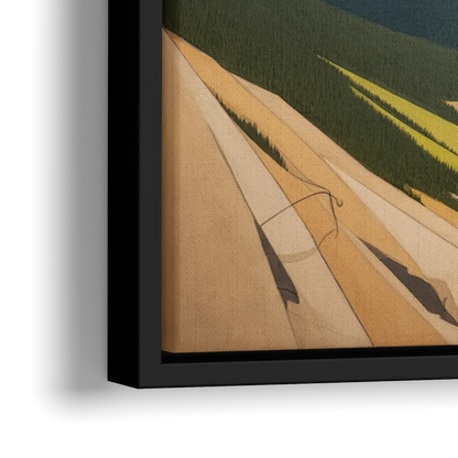 Banff Alpine Peaks - Close-Up Black Frame Canvas