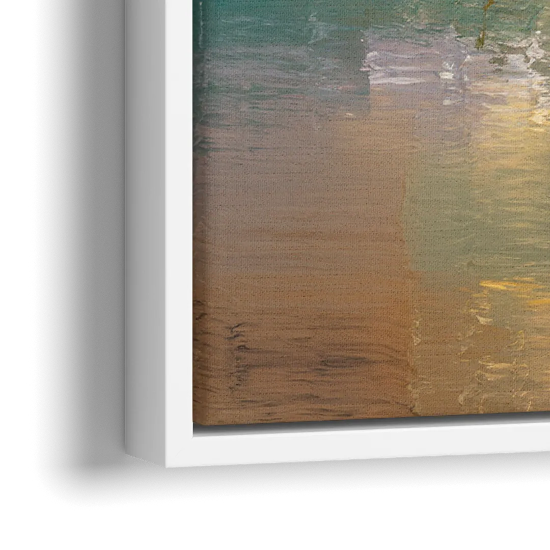 Ashland Sunset Horizon - Close-Up White Frame Canvas