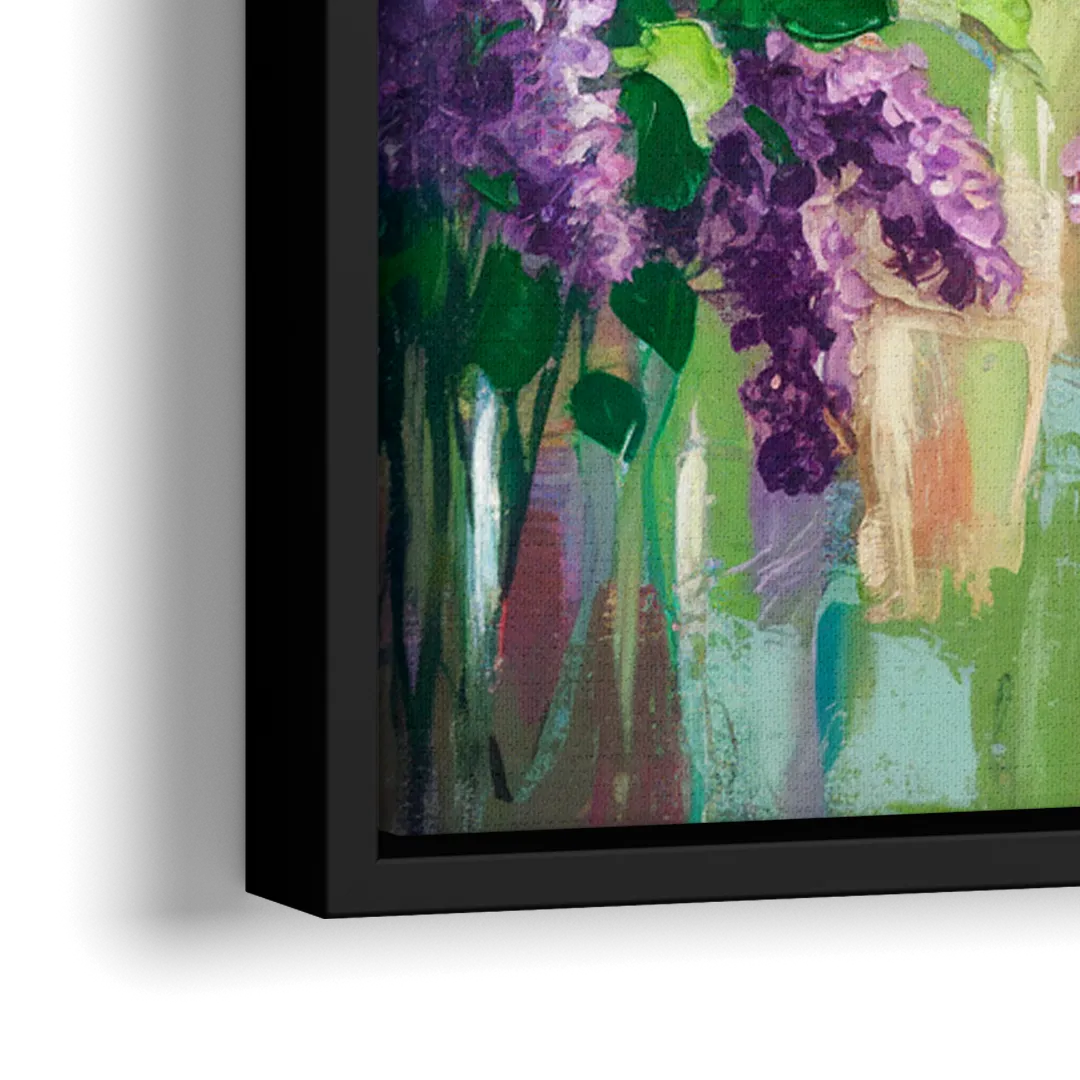 Rochester Lilac Festival Scene - Close-Up Black Frame Canvas