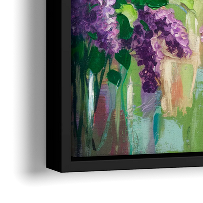 Rochester Lilac Festival Scene - Close-Up Black Frame Canvas