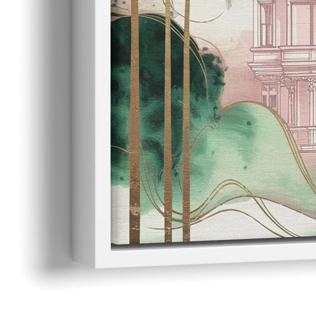 San Jose Urban Charm - Close-Up White Frame Canvas