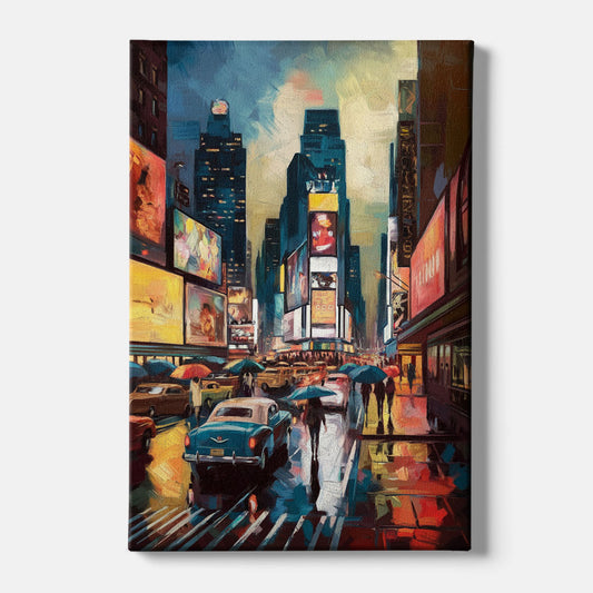 New York City Times Square at Midnight - Canvas Wall Art