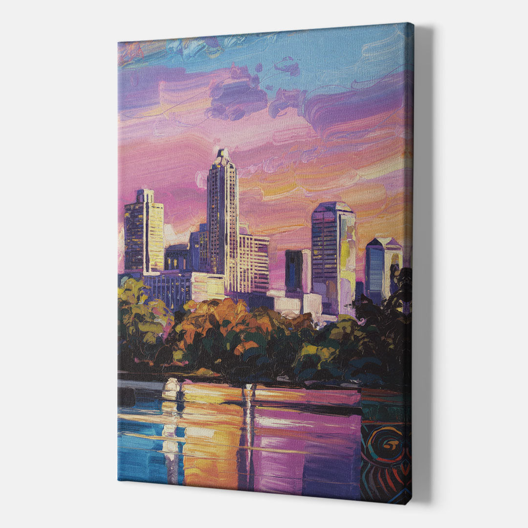 Austin East Side Murals - Canvas Wall Art Indoor