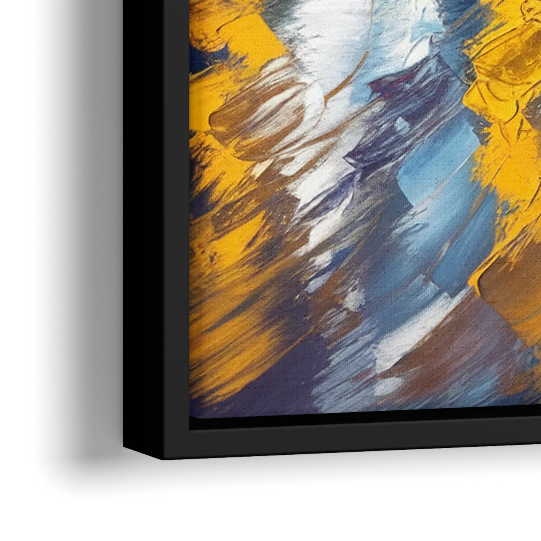 Pittsburgh Downtown Lights - Close-Up Black Frame Canvas