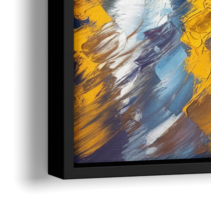 Pittsburgh Downtown Lights - Close-Up Black Frame Canvas