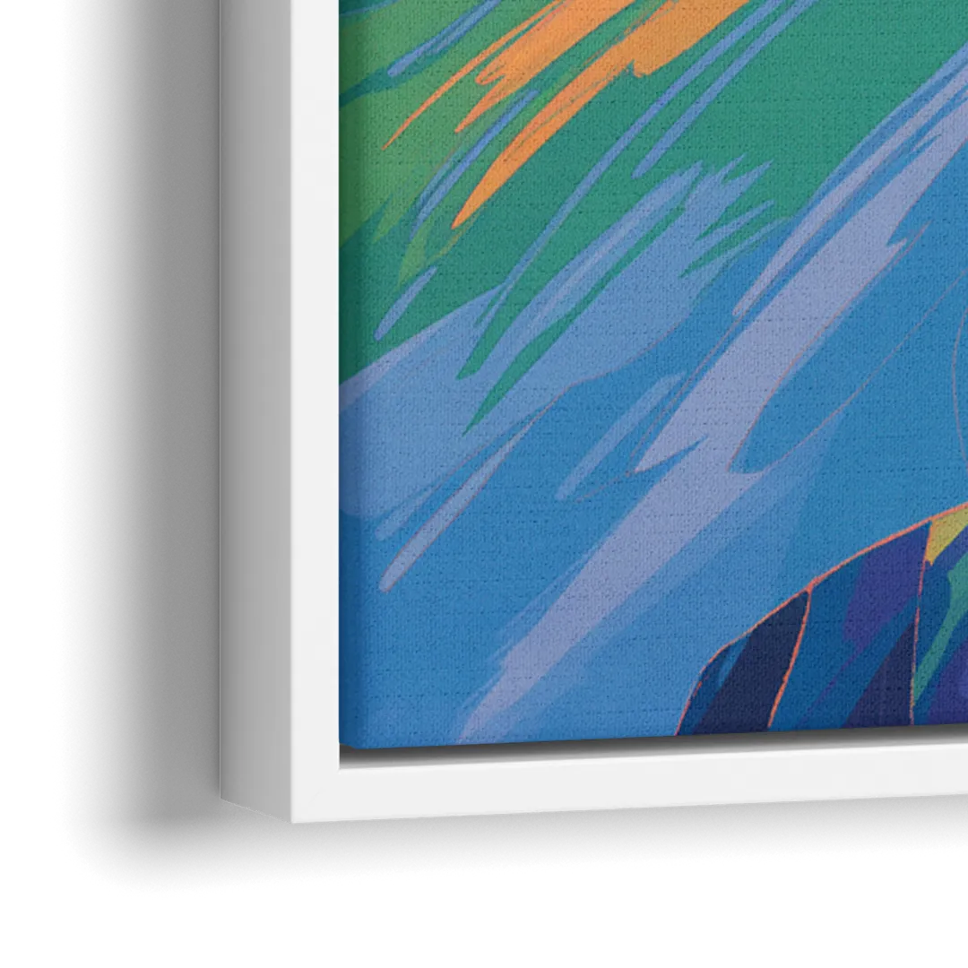 Tofino Coastline - Close-Up White Frame Canvas