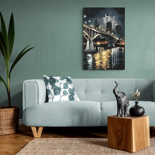 New Orleans Crescent City Nights - Canvas Wall Art Living Room
