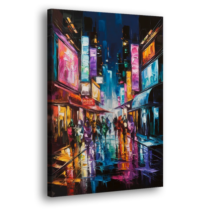 Joseph Vibrant Streets - Canvas Print Art Sides