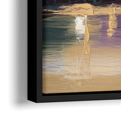 Providence Downtown Horizon - Close-Up Black Frame Canvas