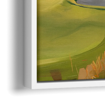 Hilton Head Island Golf Course Serenity - Close-Up White Frame Canvas