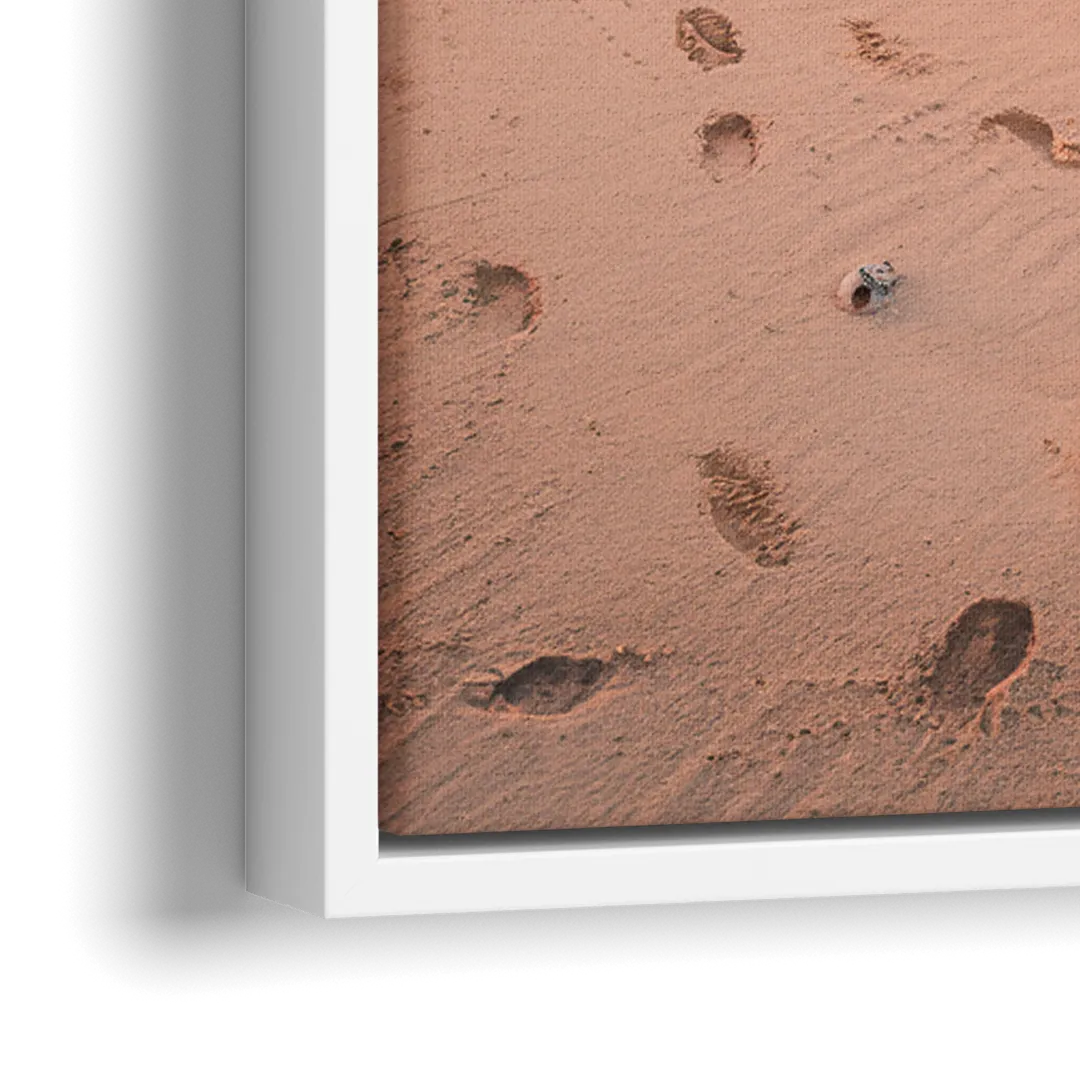 St. Petersburg Beachfront Serenity - Close-Up White Frame Canvas