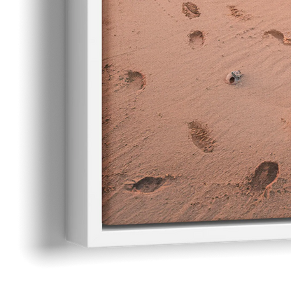 St. Petersburg Beachfront Serenity - Close-Up White Frame Canvas