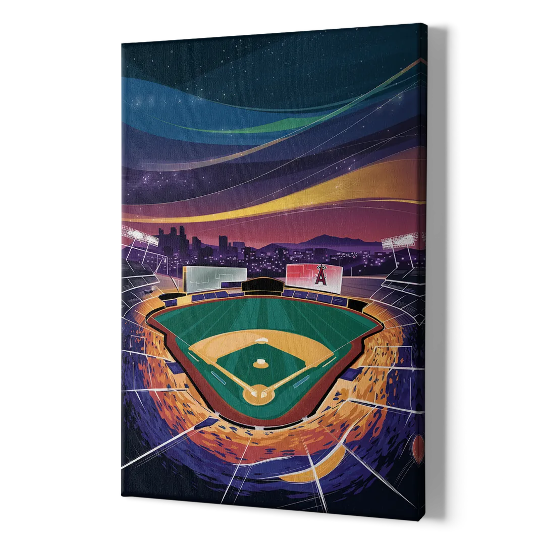 Anaheim Stadium Nights - Canvas Print Art Sides