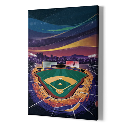 Anaheim Stadium Nights - Canvas Print Art Sides