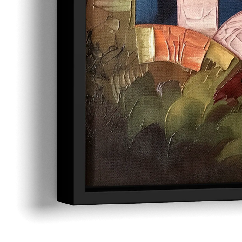 Huntsville Modern Cityscape - Close-Up Black Frame Canvas