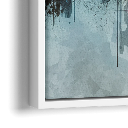 Indianapolis Cityscape in Watercolor - Close-Up White Frame Canvas