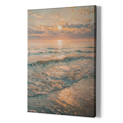 Seaside Golden Hour - Canvas Print Art Sides