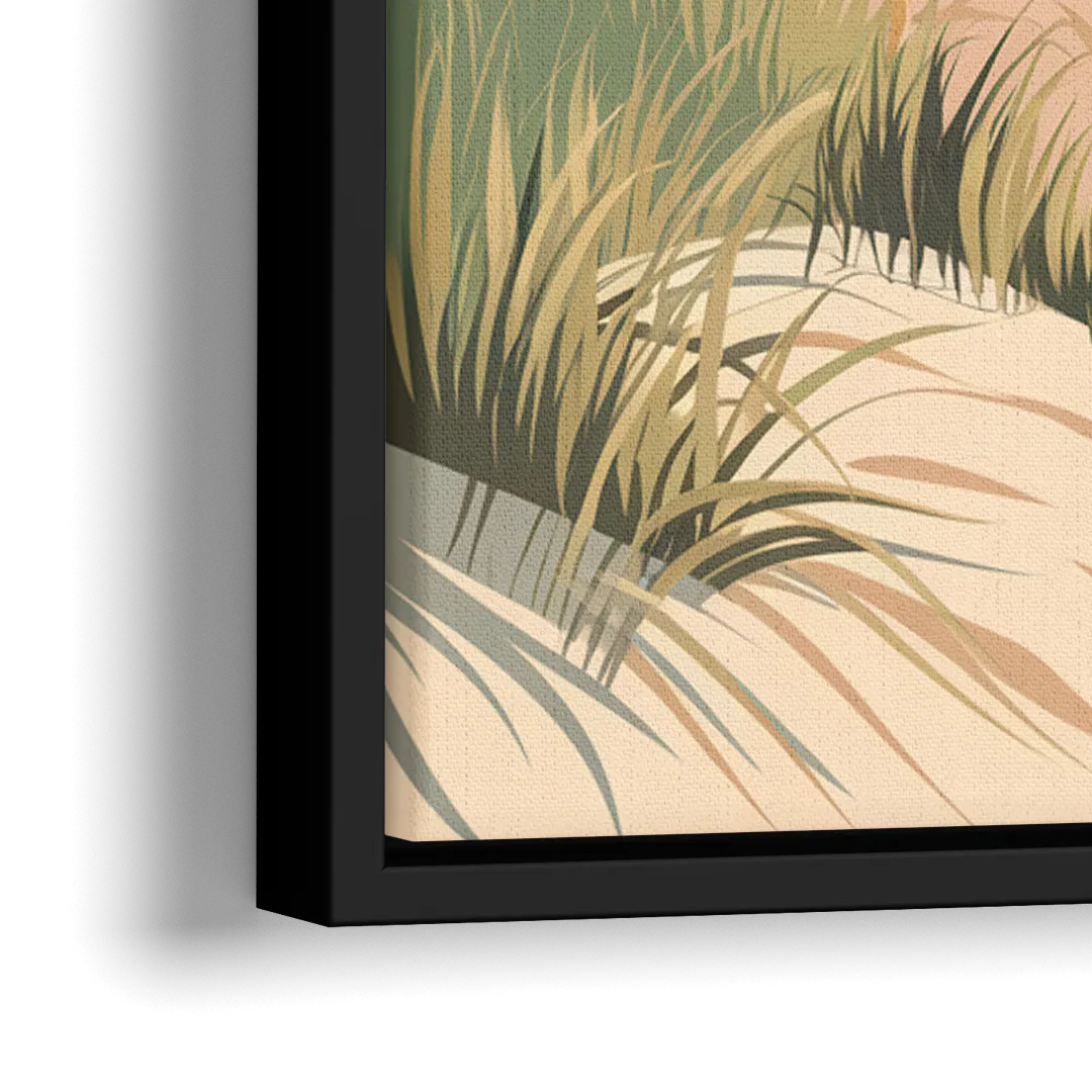 Cape May Ocean Breeze - Close-Up Black Frame Canvas