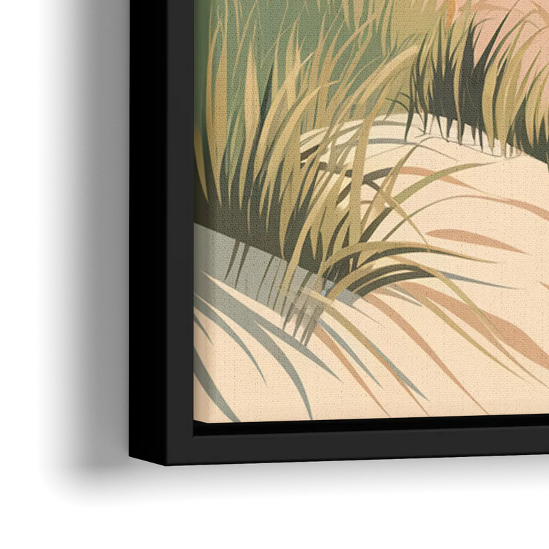 Cape May Ocean Breeze - Close-Up Black Frame Canvas