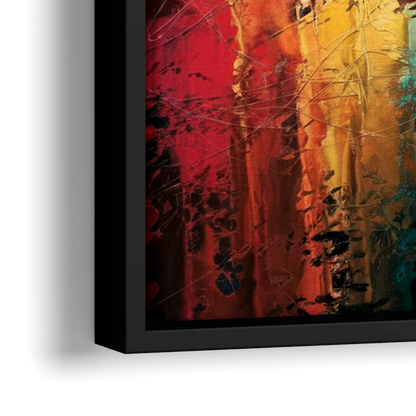 Las Vegas City Skyline - Close-Up Black Frame Canvas