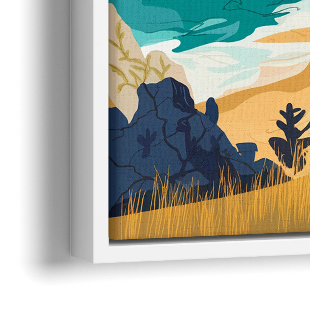 Big Sur Nature Escape - Close-Up White Frame Canvas