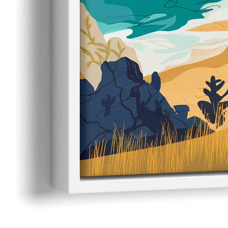 Big Sur Nature Escape - Close-Up White Frame Canvas