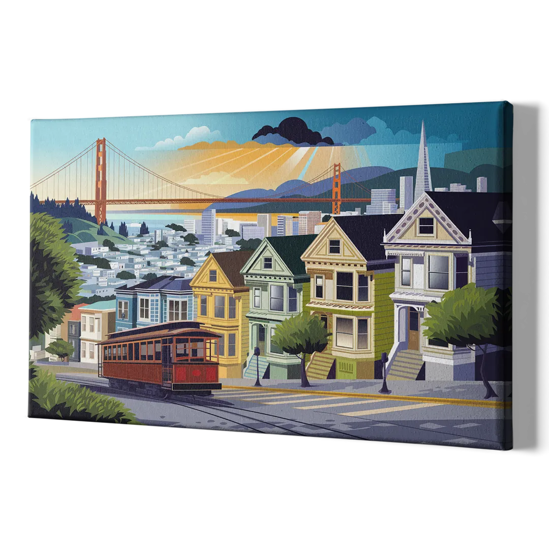 San Francisco Urban Landscape - Canvas Print Art Sides