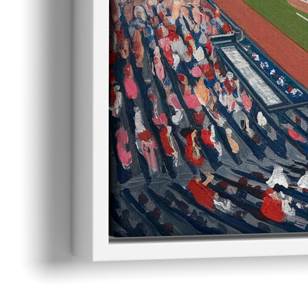 Washington Nationals Baseball - Close-Up White Frame Canvas