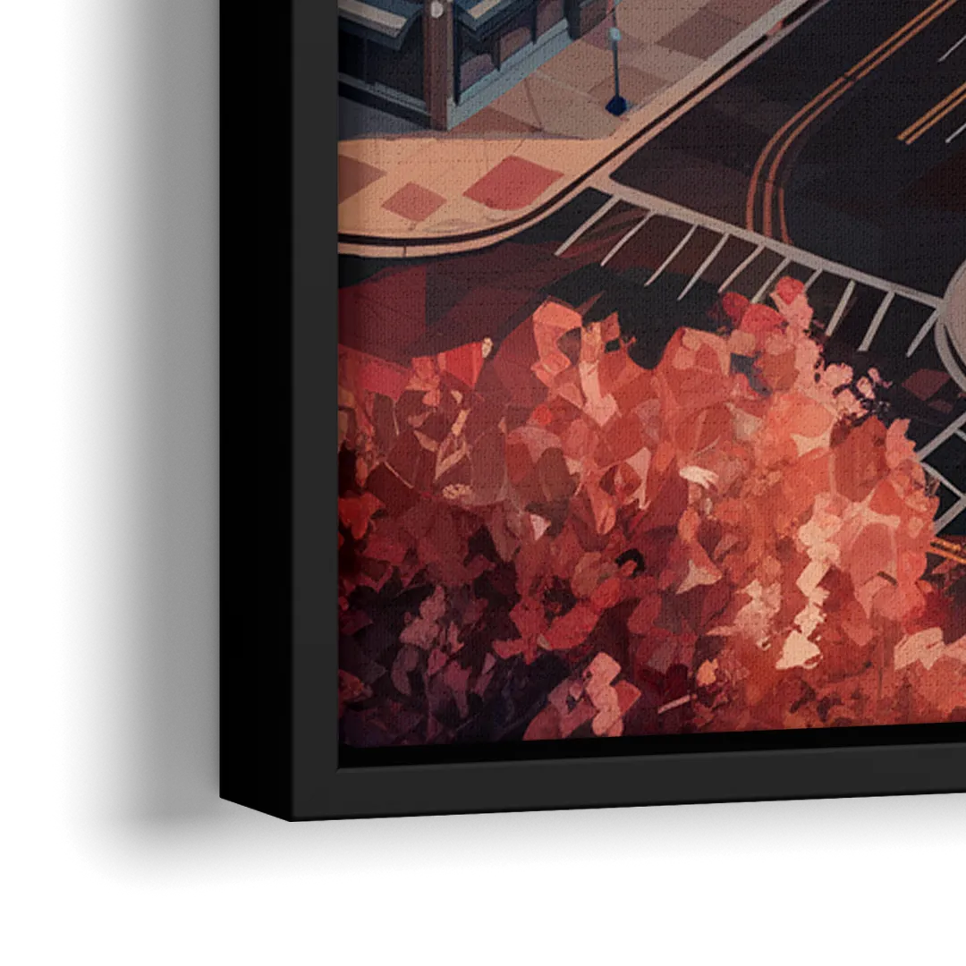 Springfield Historic Downtown - Close-Up Black Frame Canvas