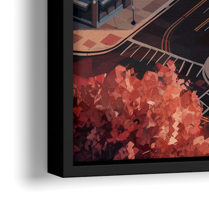 Springfield Historic Downtown - Close-Up Black Frame Canvas