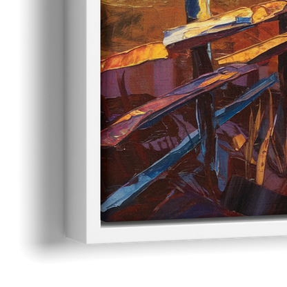 Jackson Hole Sunset Glow - Close-Up White Frame Canvas
