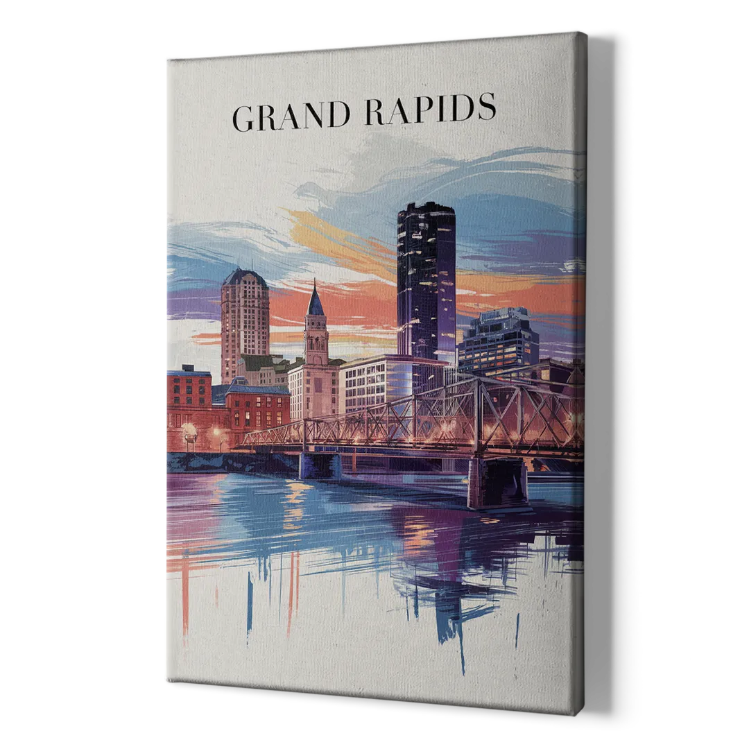 Grand Rapids Historic Landmarks - Canvas Print Art Sides