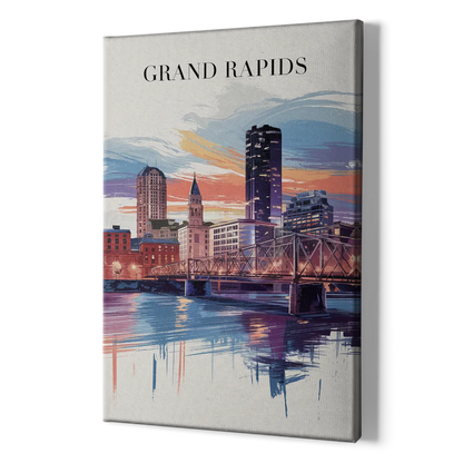 Grand Rapids Historic Landmarks - Canvas Print Art Sides