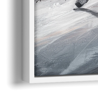 Los Angeles Kings Ice Hockey - Close-Up White Frame Canvas