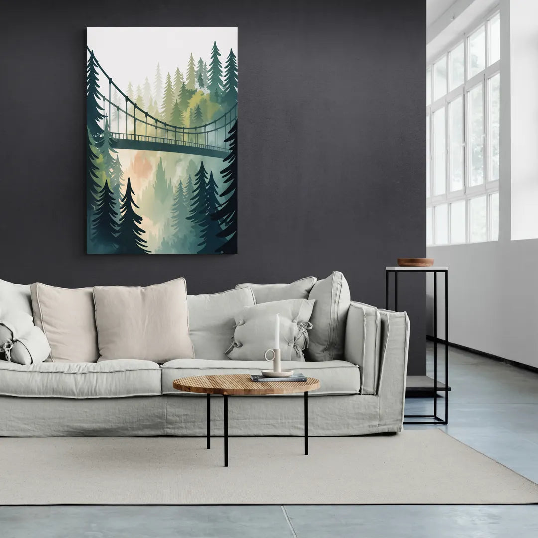 Capilano Suspension Bridge - Canvas Wall Art Living Room