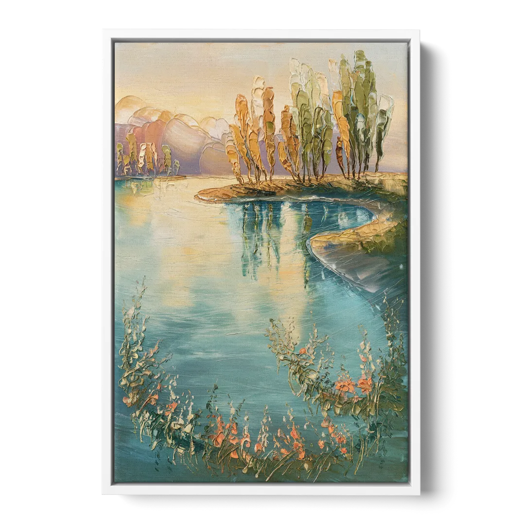 Garland Lakeside Serenity - White Frame Canvas