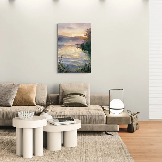 New Hope Waterfront Serenity - Canvas Wall Art Living Room
