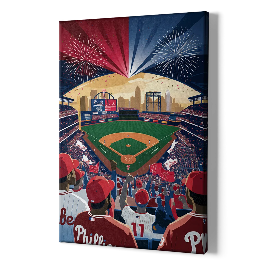 Philadelphia Phillies Celebration - Canvas Print Art Sides