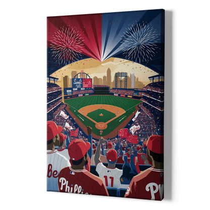 Philadelphia Phillies Celebration - Canvas Print Art Sides