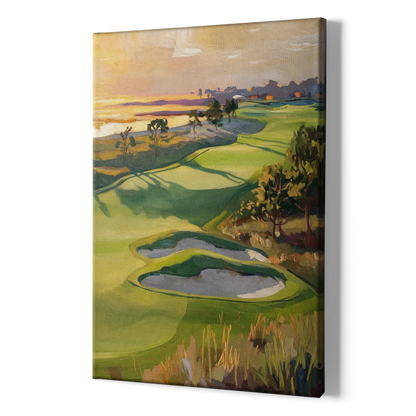 Hilton Head Island Golf Course Serenity - Canvas Print Art Sides