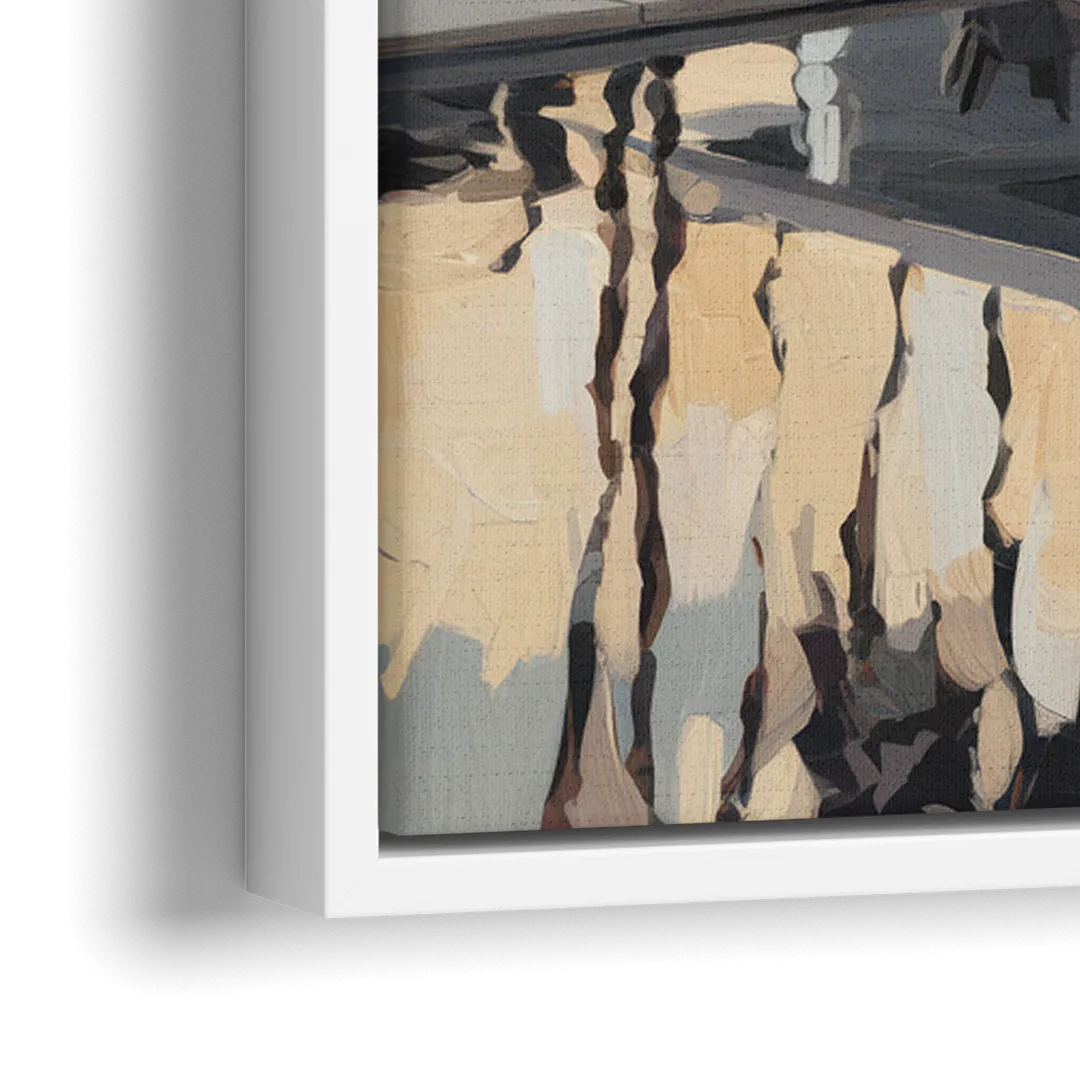 Palm Springs Mid Century Vibes - Close-Up White Frame Canvas