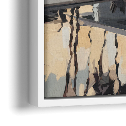 Palm Springs Mid Century Vibes - Close-Up White Frame Canvas