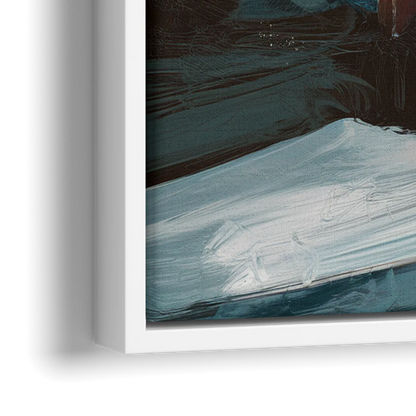George Washington Crossing Delaware - Close-Up White Frame Canvas