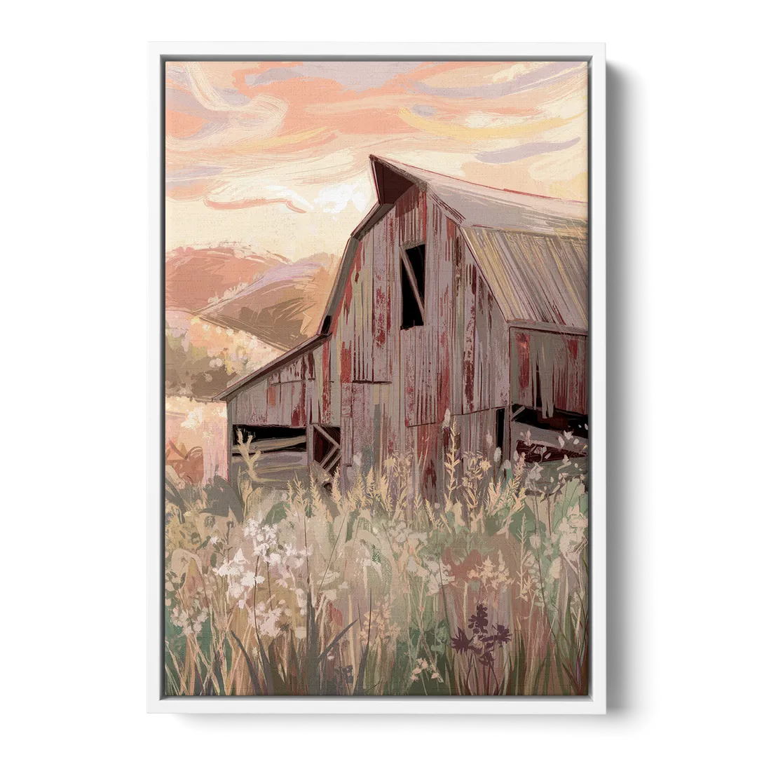 Joseph Rustic Charm - White Frame Canvas