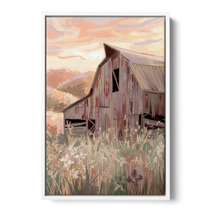 Joseph Rustic Charm - White Frame Canvas