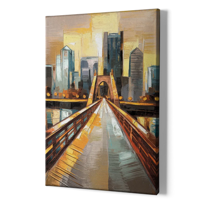 Pittsburgh City of Bridges - Canvas Print Art Sides