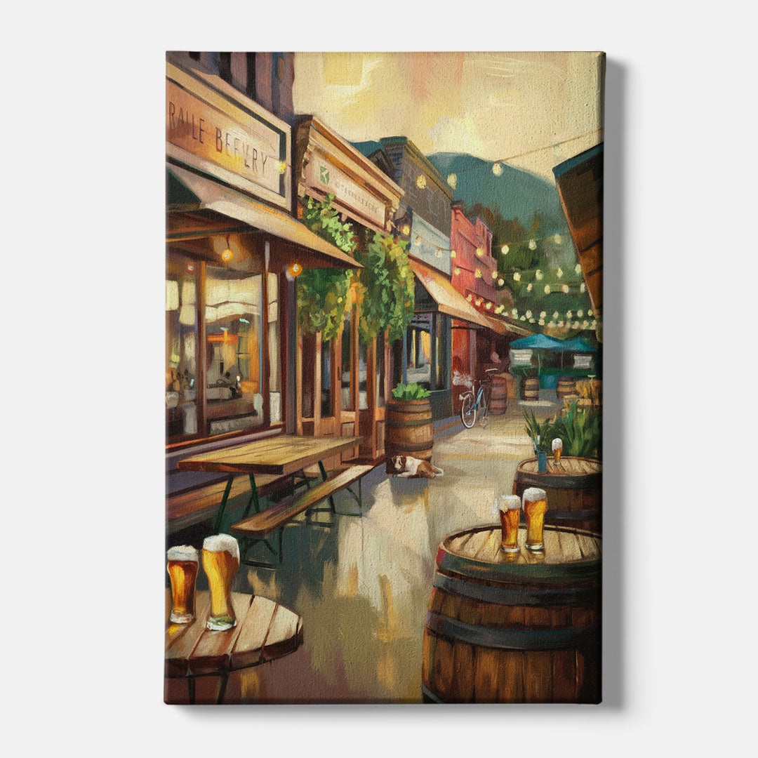 Asheville Local Brewery District - Canvas Wall Art
