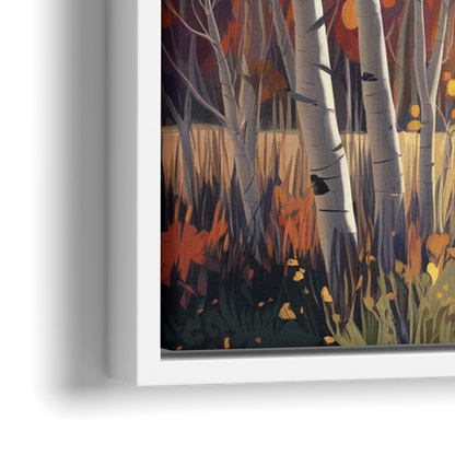 Aspen Majestic Landscape - Close-Up White Frame Canvas