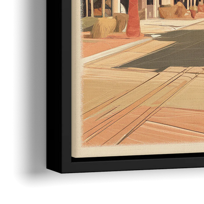 Chandler Downtown Streets - Close-Up Black Frame Canvas