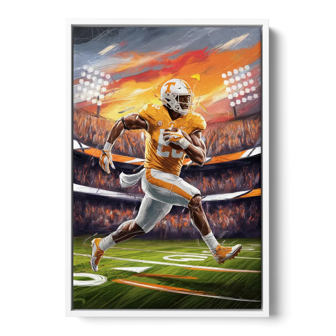 Knoxville Vols Game Day - White Frame Canvas